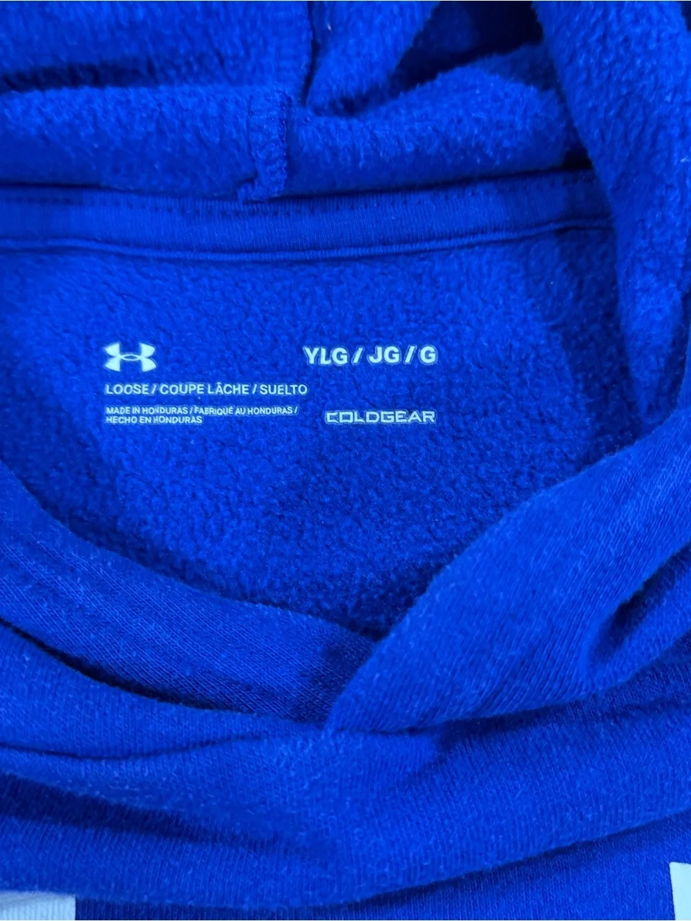 Under Armour Boys' Royal Blue UA Big Logo Hooded Sweatshirt  Size Youth Large
